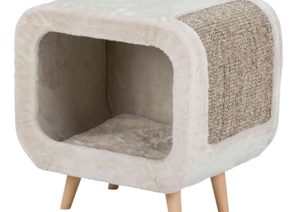 Trixie Kuschelhöhle Alicia - Katzenhöhle lichtgrau mit Holzfüssen