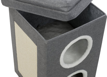 Trixie Cat Tower Saul - Katzenkratzbaum, grau, 39x64x39 cm