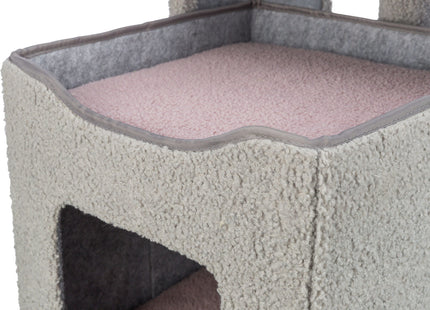 Trixie Junior Kratzbaum Carlita – grau/flieder kompakt