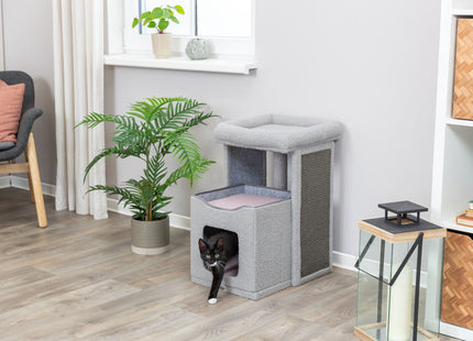 Trixie Junior Kratzbaum Carlita – grau/flieder kompakt