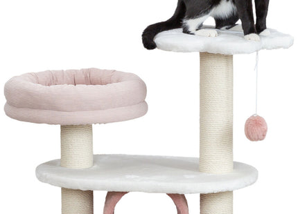 Trixie Kratzbaum Isabella – 70cm, Weiss/Altrosa