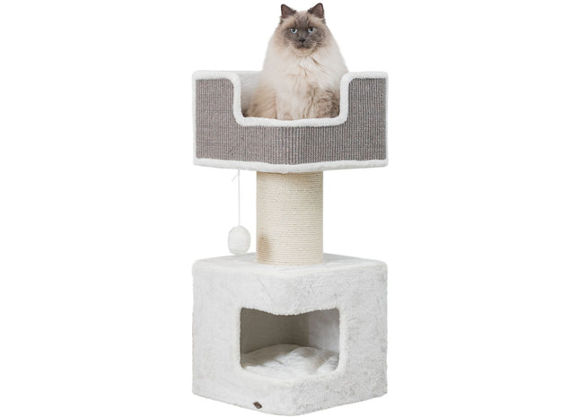 Trixie Kratzbaum Ava - Weiss, 86 cm, Katzenkratzbaum