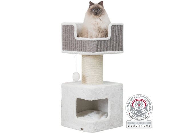 Trixie Kratzbaum Ava - Weiss, 86 cm, Katzenkratzbaum