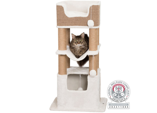 Trixie Kratzbaum Lucano – Weiss, 110 cm hoch