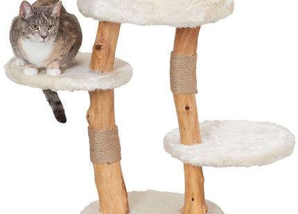 Trixie Kratzbaum Santo - Echt-Holz, creme, 73 cm