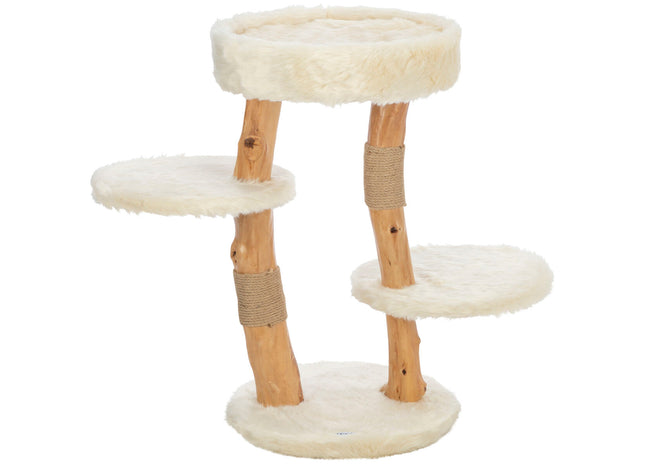 Trixie Kratzbaum Santo - Echt-Holz, creme, 73 cm