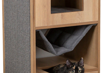 Trixie Cat Tower CityStyle – Katzenkratzbaum braun/grau