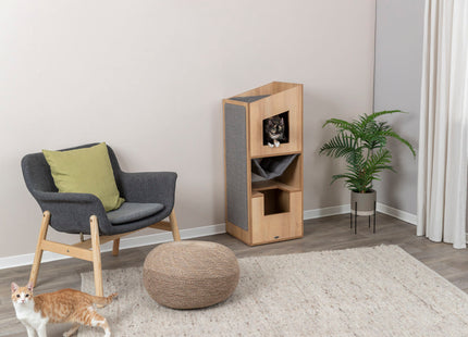 Trixie Cat Tower CityStyle – Katzenkratzbaum braun/grau