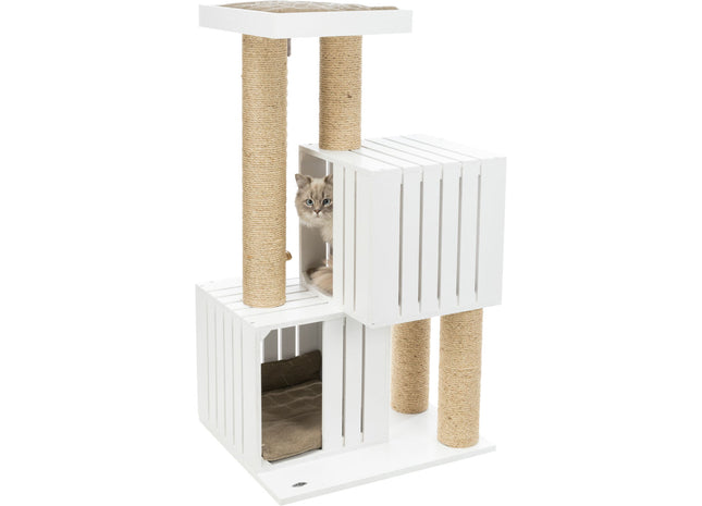 Trixie BE NORDIC Kratzbaum Skadi – Weiss, 114cm