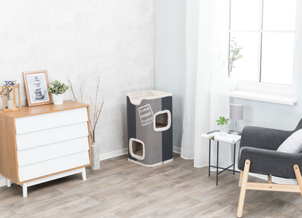 Trixie Cat Tower Jorge - Katzenkratzbaum lichtgrau anthrazit