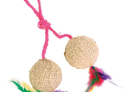 Trixie 2 Jute-Bälle mit Catnip ø 4.5 cm - Spielzeug für Katzen