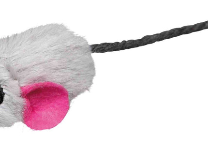 Trixie Spielmause mit Catnipkern, 5 cm - Set mit 6 Spielzeugmäusen für Katzen, die mit anregendem Catnip gefüllt sind