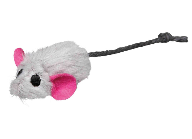 Trixie Spielmause mit Catnipkern, 5 cm - Set mit 6 Spielzeugmäusen für Katzen, die mit anregendem Catnip gefüllt sind