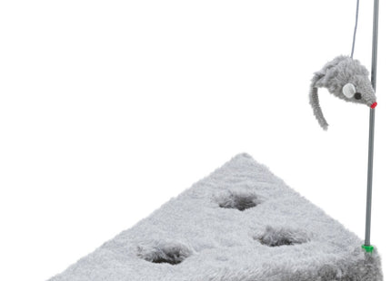 Trixie Cat's Cheese Spielangel mit 3 Spielbällen - interaktives Katzenspielzeug für stundenlangen Spielspass