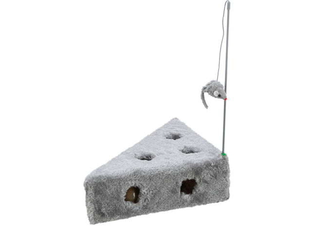 Trixie Cat's Cheese Spielangel mit 3 Spielbällen - interaktives Katzenspielzeug für stundenlangen Spielspass