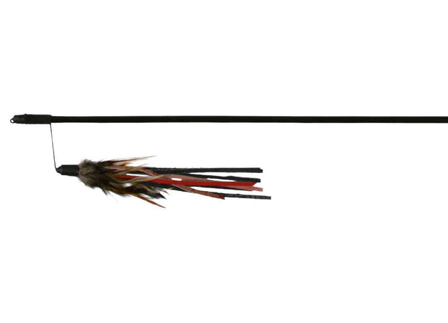 Trixie Spielangel mit Lederstreifen und Feder, 50 cm