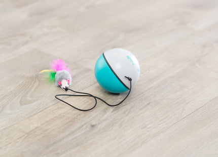 Trixie Turbinio Ball mit Motor und Maus aus Kunststoff, Durchmesser 9 cm