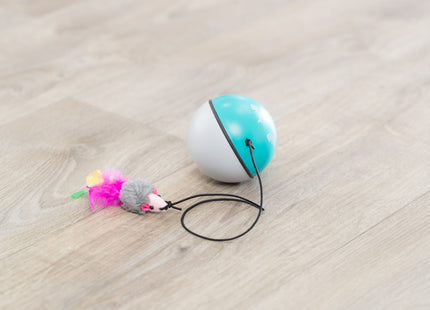 Trixie Turbinio Ball mit Motor und Maus aus Kunststoff, Durchmesser 9 cm