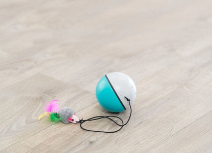 Trixie Turbinio Ball mit Motor und Maus aus Kunststoff, Durchmesser 9 cm