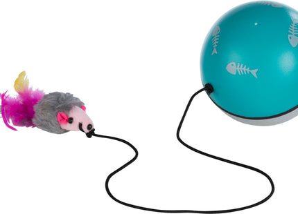 Trixie Turbinio Ball mit Motor und Maus aus Kunststoff, Durchmesser 9 cm