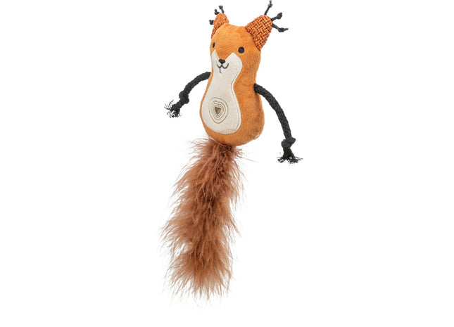 Trixie Eichhörnchen - Plüschspielzeug mit Feder