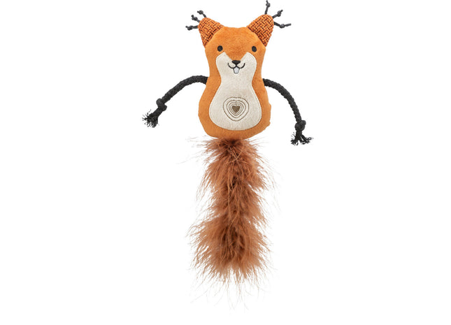 Trixie Eichhörnchen - Plüschspielzeug mit Feder