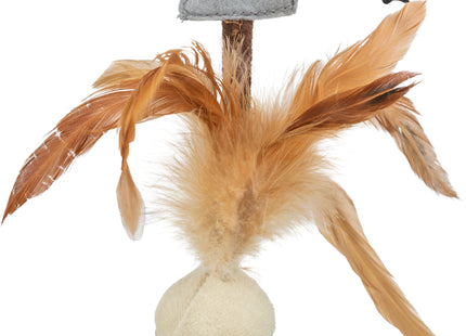 Trixie Steh-Auf-Federball – Plüsch, 15cm, bunt