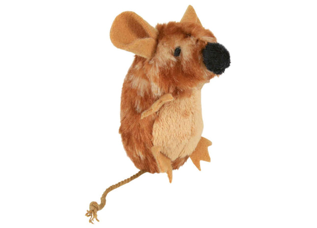 Trixie Stehende Maus - Plüsch, naturgetreu, 8 cm