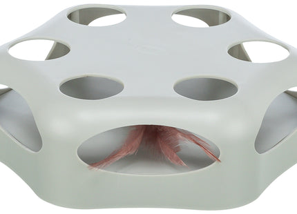 Trixie Turning Feather - Katzenspielzeug, hellgrau, ø22cm