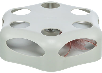 Trixie Turning Feather - Katzenspielzeug, hellgrau, ø22cm