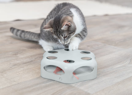 Trixie Turning Feather - Katzenspielzeug, hellgrau, ø22cm