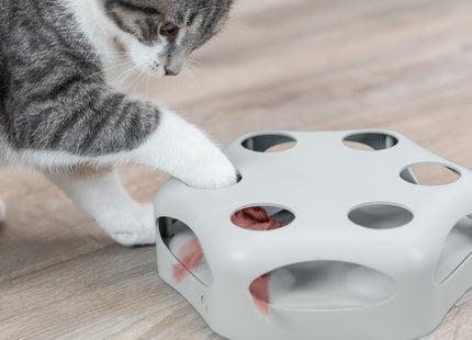 Trixie Turning Feather - Katzenspielzeug, hellgrau, ø22cm