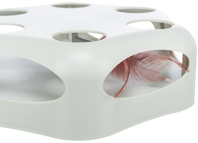 Trixie Turning Feather - Katzenspielzeug, hellgrau, ø22cm