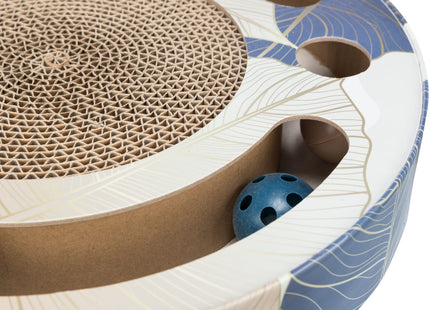 Trixie Kratztrommel mit Spielzeug - blau, ø33cm