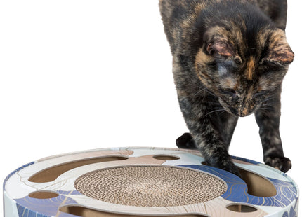 Trixie Kratztrommel mit Spielzeug - blau, ø33cm