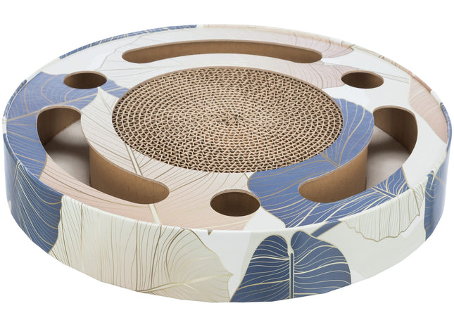 Trixie Kratztrommel mit Spielzeug - blau, ø33cm