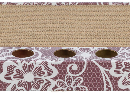 Trixie Kratzpappe mit Bällen pink - Kratzspielzeug Katze