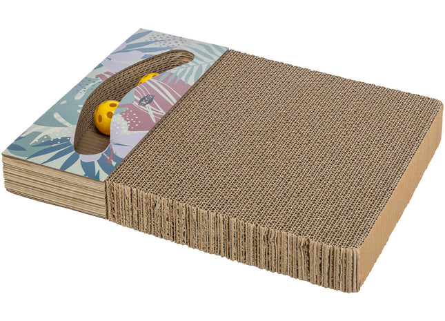 Trixie Kratzpappe mit Bällen bunt 38×5×30cm