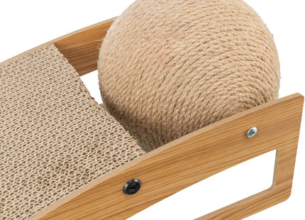 Trixie Kratzrampe mit Ball - Kratzpappe MDF Katze