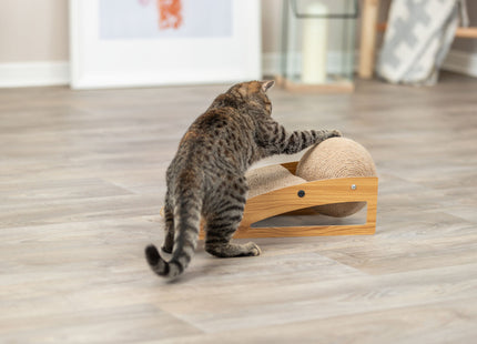 Trixie Kratzrampe mit Ball - Kratzpappe MDF Katze