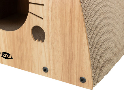 Trixie Kratzhaus – Kratzpappe hellbraun 48×48×28 cm