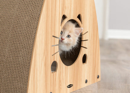 Trixie Kratzhaus – Kratzpappe hellbraun 48×48×28 cm