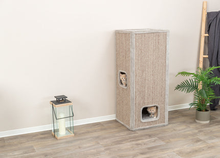 Trixie Cat Tower Juno - graue Katzenkratztonne