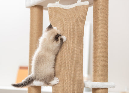 Trixie Kratzbaum Active - Katzenkratzbaum, weiss, 150 cm