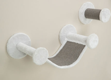 Trixie Wandset Plüsch 4 Teile weiss/grau