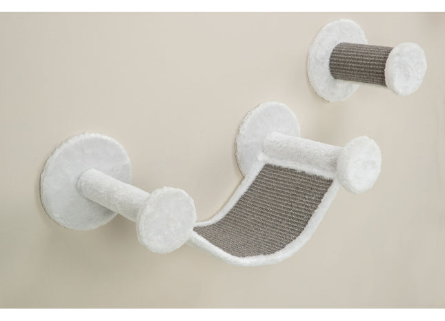 Trixie Wandset Plüsch 4 Teile weiss/grau