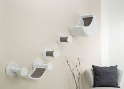 Trixie Wandset Plüsch 4 Teile weiss/grau