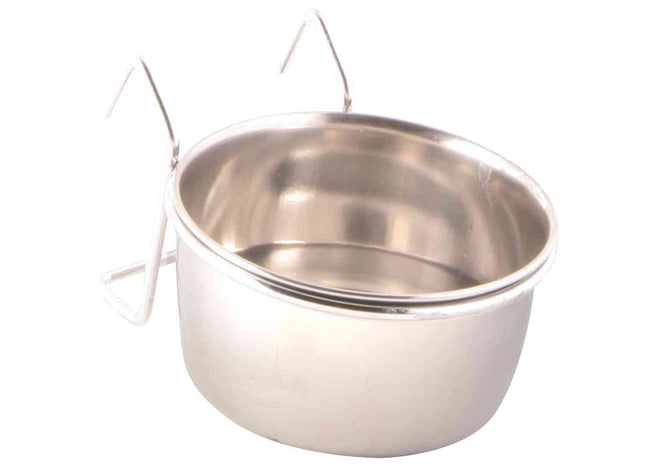 Trixie Edelstahlnapf mit Halter - hochwertiger Napf für Haustiere aus Edelstahl mit praktischem Halterungsdesign