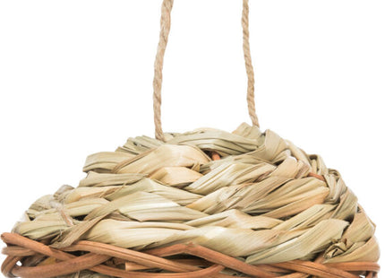 Trixie Grasnest für Vögel ø11 cm - Natürliches Vogelnest aus Gras, ideal für kleine Vögelarten