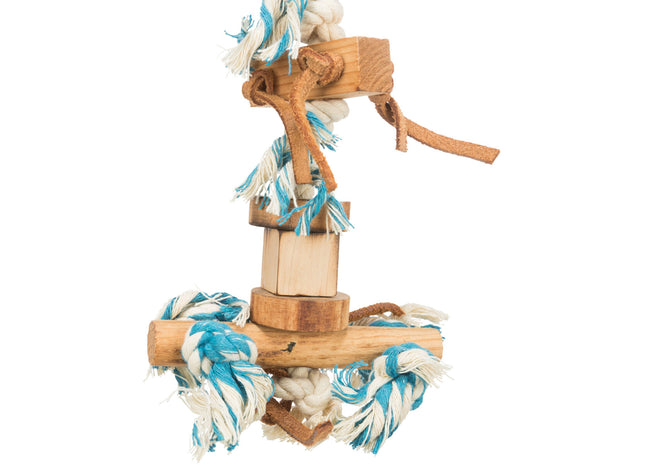 Trixie - Holzspielzeug mit Lederbändern, 35cm